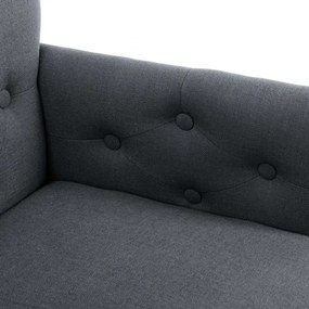 vidaXL 2 db szürke szövetkárpitozású karfás étkezőszék
