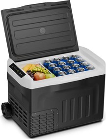 Klarstein PolarForce 28 l kompresszoros hűtődoboz, LCD panel, világítás, off-road, akkumulátorvédelem, 12V/230V