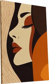 Retro Vászonkép Nő a 70-es évek stílusában otthon nappali 40x60