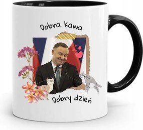 Bögre Fekete Elnök Andrzej Duda Jó Kávé