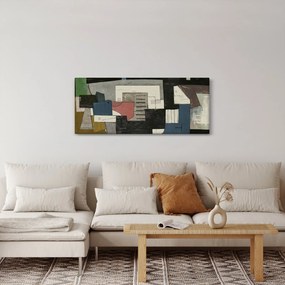 Kép - absztrakció, kubizmus (120x50 cm)