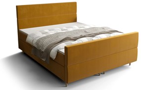 Franciaágy  Boxspring 140 cm Flu plus (arany) (matraccal és tárolóhellyel). 1046571