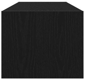 TV Szekrény Fekete Tölgy 100x31x25,5 cm Szerelt Fa