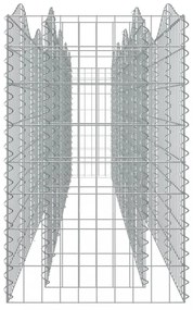 íves horganyzott vas gabion magaságyás 400x50x100 cm
