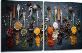 7in1 2x Üveg Tűzhelyvédő Főzőlap 40x52 Fűszerek