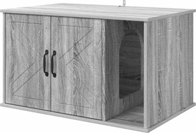 vidaXL Macska Ház Szürke Sonoma 85 x 55 x 50 cm Faanyag