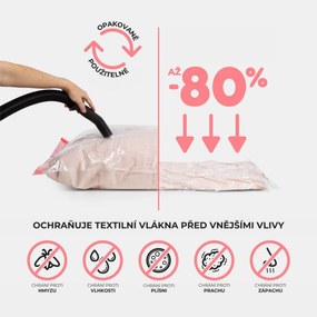 Tömörítő Aspispace 3x M 70 l, 2x L 120 l, 5 dbvákuumos tároló zsákok készlete, 5 db