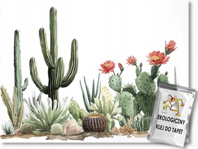 Fotótapéta Flizelina Grafika Növényzet Kaktuszok Virágok 152,5x104 ragasztó