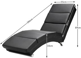 Casaria® London nyugágy masszázs és fűtés funkcióval - fekete