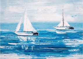 Kép - Egy jacht festése a tengeren (70x50 cm)