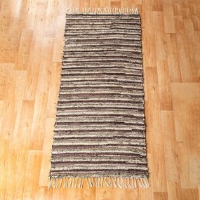 Barna rongyszőnyeg 70x200 cm