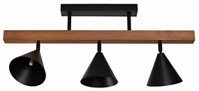 Duolla - Felületre szerelhető csillár IRONLINE 3xG9/3W/230V fenyő tölgy/fekete