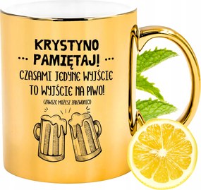 Prémium Arany Csillogó Bögre Krisztina Ajándék Nyomtatott Fotóval