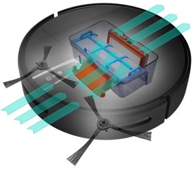 Niceboy ION Charles i4 - Intelligens robotporszívó 2in1 4400 mAh Wi-Fi fekete + távirányító