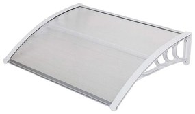 Műanyag előtető több méretben és színben-120x90 cm-fehér