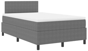 Box Spring Ágy Matraccal Világosszürke 120x200 cm Kordbársony Szövet