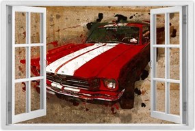 Poszter 60x40 Piros Ford Mustang Usa