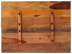 négyszögű tömör újrahasznosított fa asztallap 60x80 cm 15-16 mm