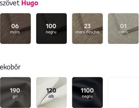 Kanapé, textilbőr fehér+szürke/szürke szövet, KARDYN