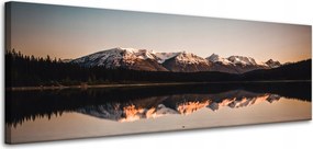 Vászonkép Természet Tájkép Hegyek Tó 120x40