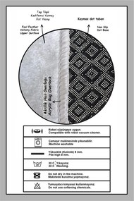 Mohe fürdőszobaszőnyeg, 60×100 cm – TR510CHL1458