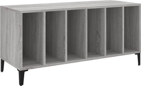 vidaXL szürke sonoma színű szerelt fa hanglemezszekrény 100x38x48 cm