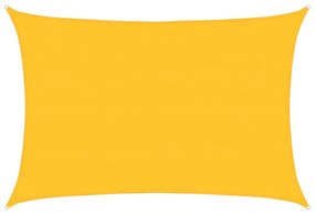 sárga négyszögletű HDPE napvitorla 160 g/m² 5x6 m
