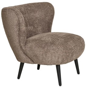 Covelo fotel, bouclé, barna-fekete