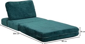 Kékeszöld kinyitható buklé fotel Faster – Mauro Ferretti