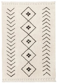 Krémszínű mosható kézi szövésű pamut szőnyeg 140x210 cm Bereber Rhombs – Lorena Canals