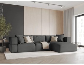 Sötétszürke sarokkanapé (jobb oldali) Esther – Milo Casa