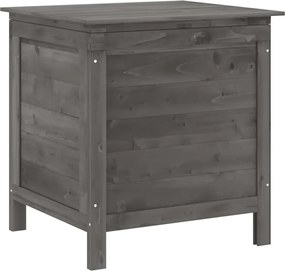 vidaXL antracitszürke tömör fenyőfa kerti tárolóláda 50x49x56,5 cm