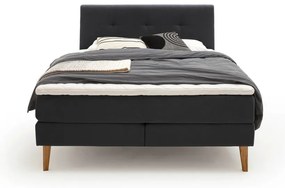 Antracitszürke boxspring ágy 180x200 cm Stockholm – Meise Möbel