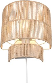 Natúr színű USB fali lámpa Satna – Reality