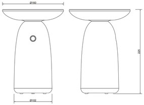Globo 36625G - LED dimmelhető napelemes érintőlámpa LED/10W/3,7V IP54 zöld