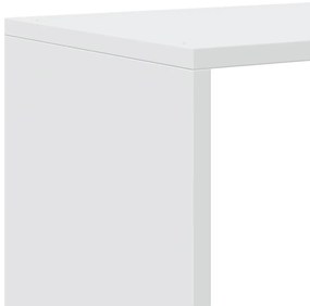 4 szintes fehér fa elválasztó könyvespolc 131,5 x 29 x 131,5 cm