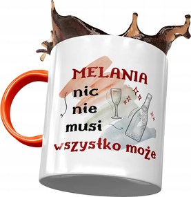 Narancssárga Bögre Melania Barátnőnek Ajándék Nyomtatott Fotóval