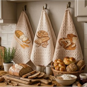 EMI Bread waffle szövésű konyharuha szett 3 db