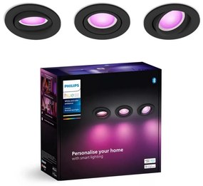 Philips Philips - KÉSZLET 3xLED RGBW Dimmelhető függesztett mennyezeti lámpa Hue CENTURA 1xGU10/4,2W/230V P6192