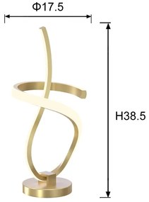 ONLI - LED Asztali lámpa KIRA LED/12W/230V 4000K 38,5 cm arany