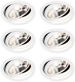 6 db Modern süllyesztett foltfehér állítható - Chuck 111