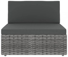 8 részes szürke polyrattan kerti ülőgarnitúra