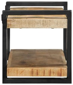 fali polc 70x33x35 cm tömör nyersfa Mango
