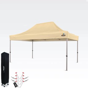 Kerti partysátor 3x4,5 m: Az Ön kuckója a pihenéshez és az ünneplésekhez - falak nélkül - Bézs