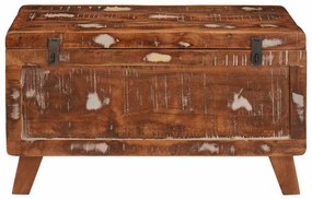 Tároló Doboz zárral 70 x 35 x 40 cm tömör újrahasznosított fa