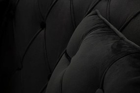 Fekete bársony kanapé 130 cm Budapest – Mauro Ferretti