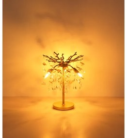 Globo 64138TG - QUEENA asztali lámpa 3xE14/40W/230V arany