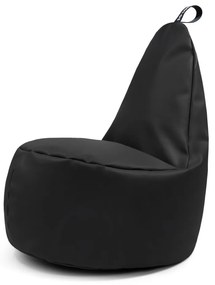 Fekete bőrutánzat babzsákfotel Lull XL – So Soft?