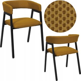 Modern Nesto mézszínű kárpitozott szék a Loft Konyha nappali étkezőjébe