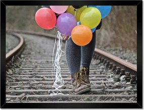 Poszterek keretben 40x30 Séta lufikkal